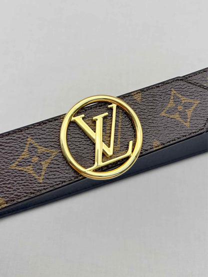 LOUIS VUITTON Brown & Black Monogram Belt