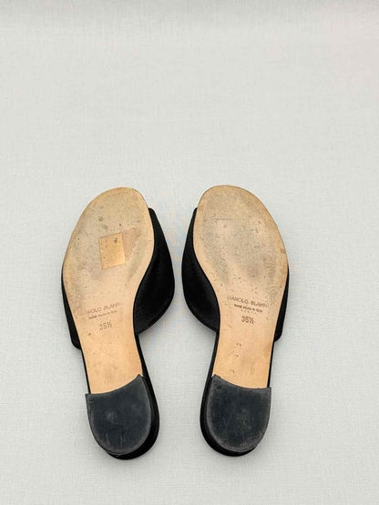 MANOLO BLAHNIK Pralina Black Size EU 35.5 Mules