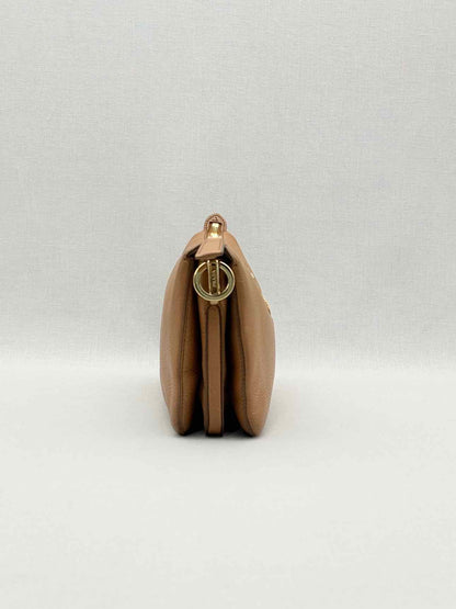PRADA Logo-Strap Brown Shoulder Bag