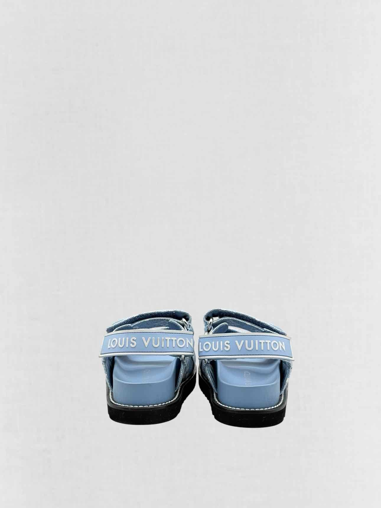 LOUIS VUITTON Paseo Blue Monogram Size EU 35 Sandals