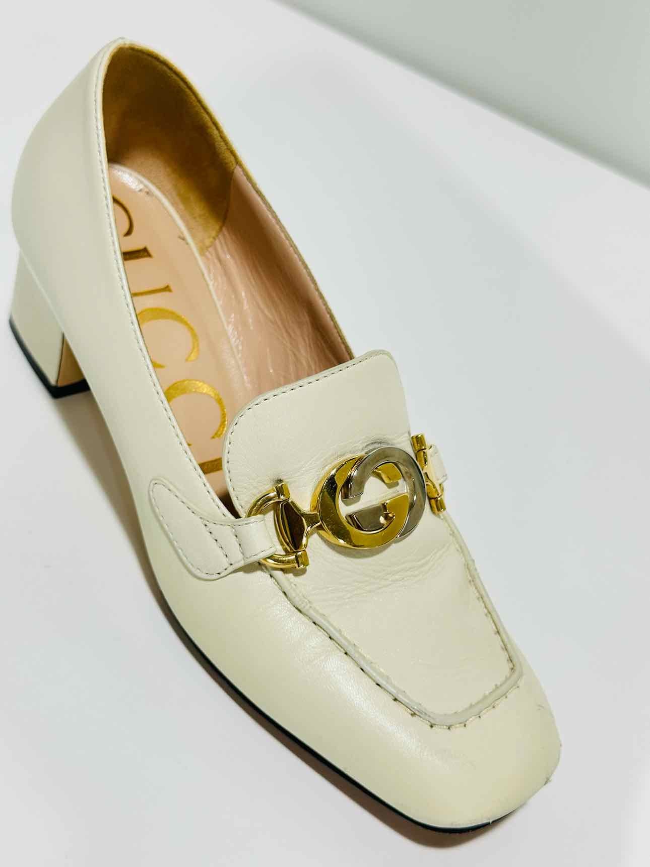 GUCCI Zumi Moccasin Off-white Size EU 35.5 Pumps