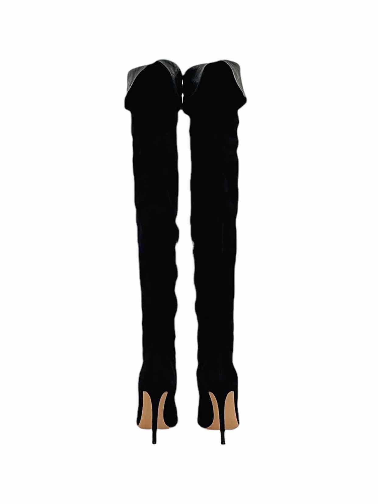 GIANVITO ROSSI Black Thigh High Boots 37