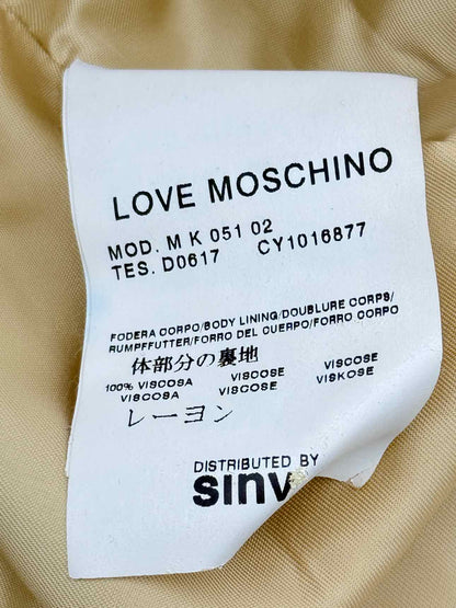 LOVE MOSCHINO Double Breasted Beige Size US 34 Coat