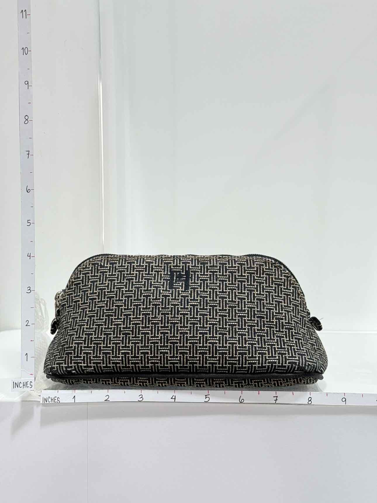 HERMES Cosmetic Black & White Small H Jacquard Pouch