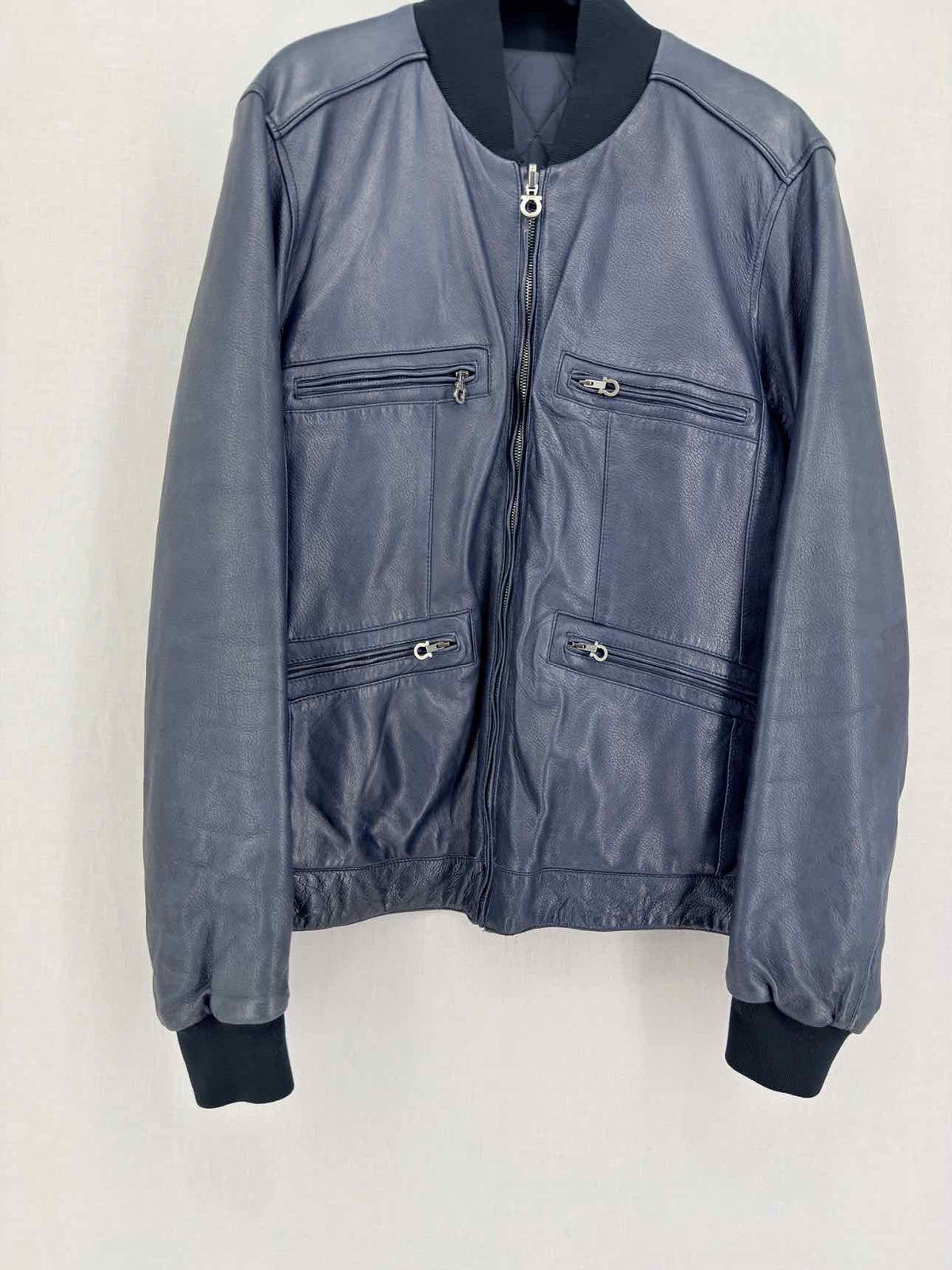 FERRAGAMO Bomber Navy Blue Size US 38 Jacket