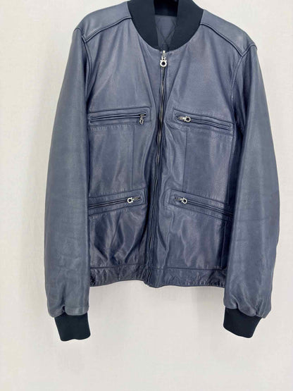 FERRAGAMO Bomber Navy Blue Size US 38 Jacket