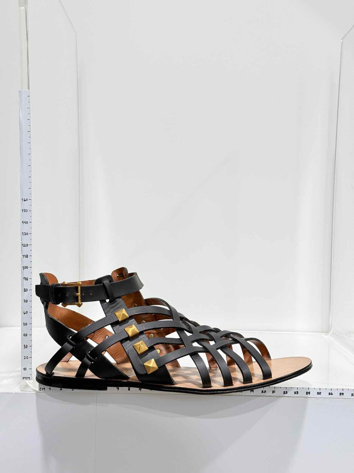 VALENTINO GARAVANI Rockstud Black Size EU 37.5 Sandals