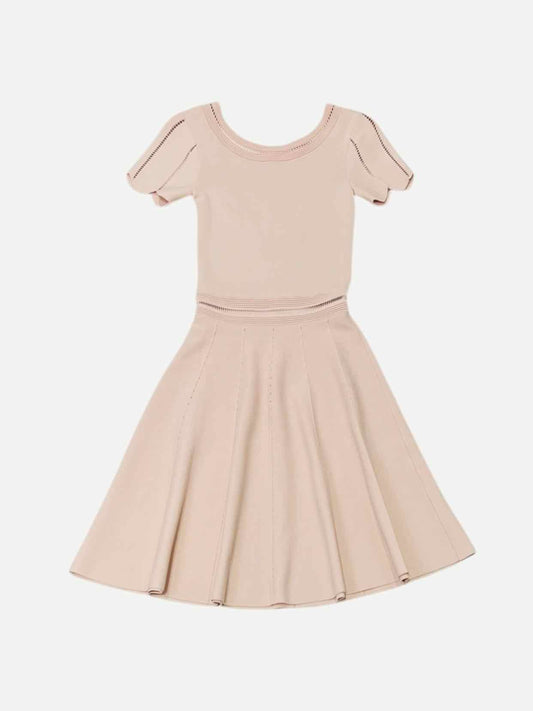 SANDRO Knit Beige Knee Length Dress