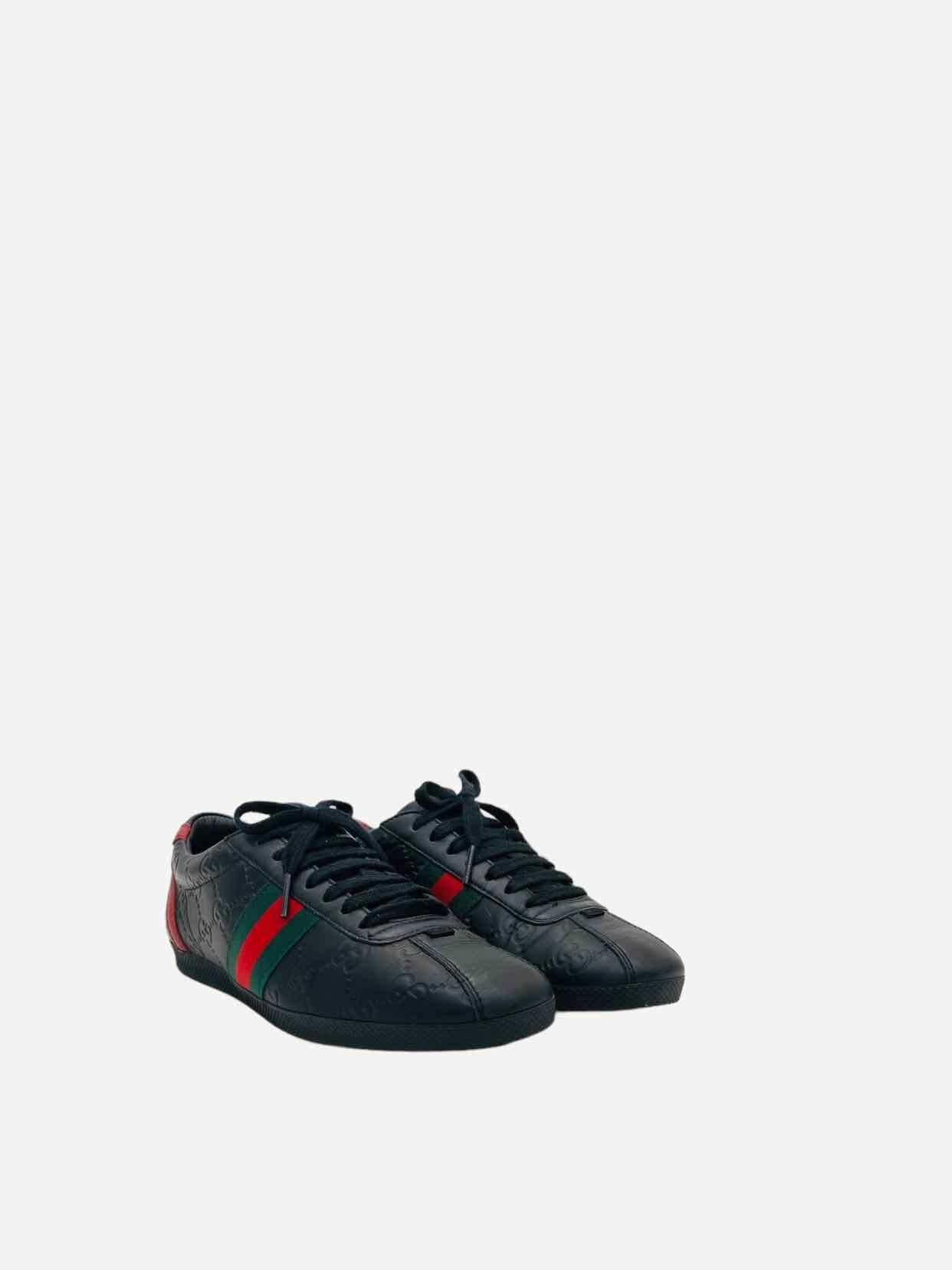 GUCCI Low Top Black Guccissima Sneakers