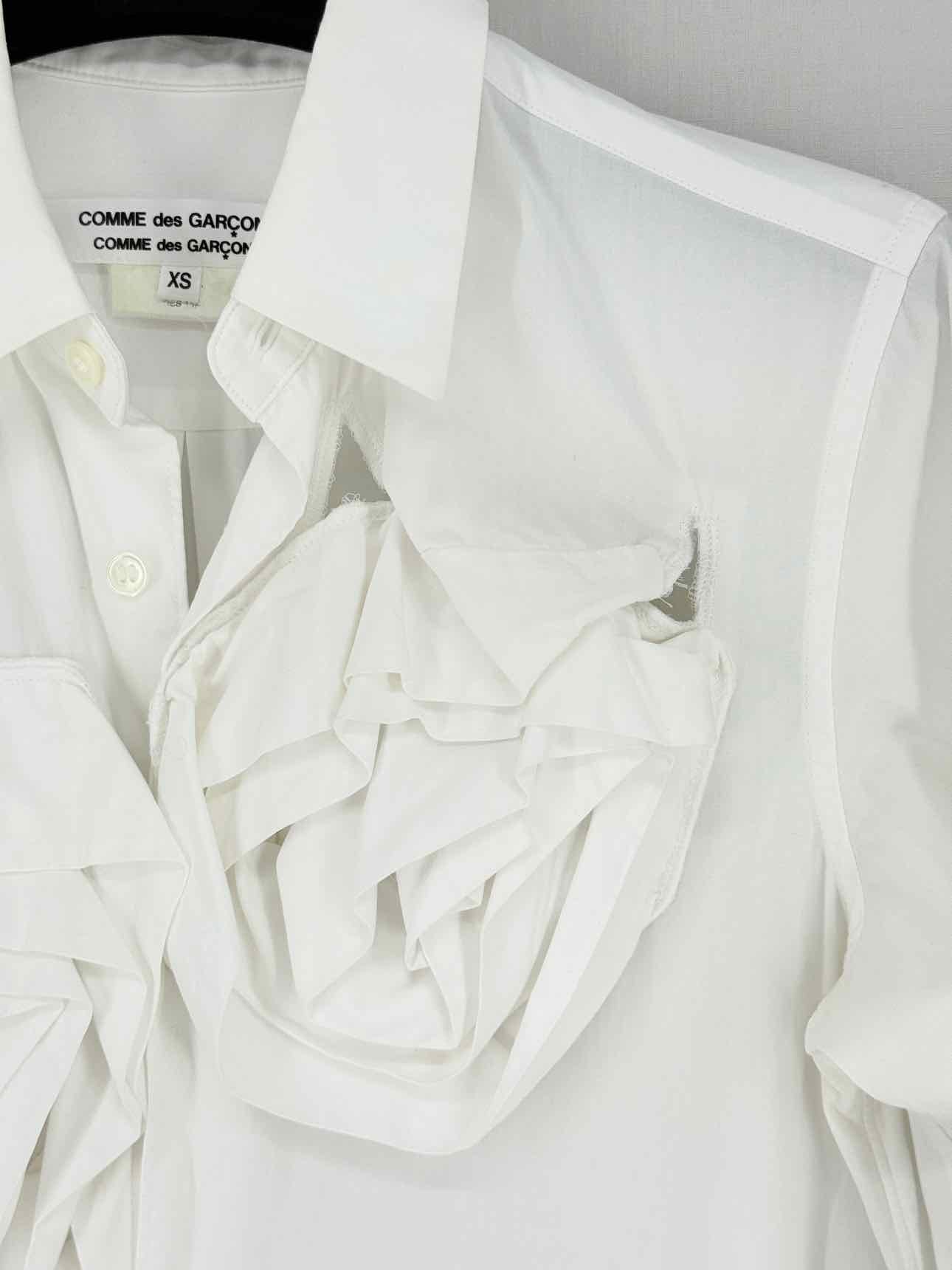 COMME DES GARCON 3D Rose White Size XSmall Shirt