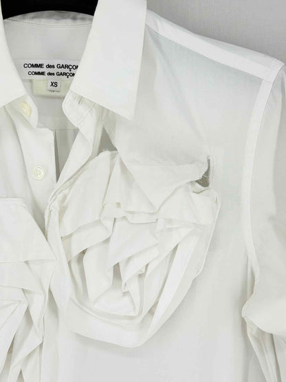 COMME DES GARCON 3D Rose White Size XSmall Shirt