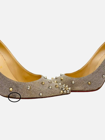 CHRISTIAN LOUBOUTIN Spikes Gold Size EU 36 Pumps