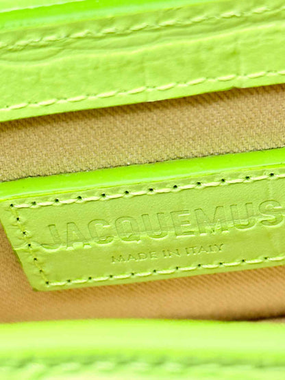 JACQUEMUS Le Chiquito Neon Green Top Handle