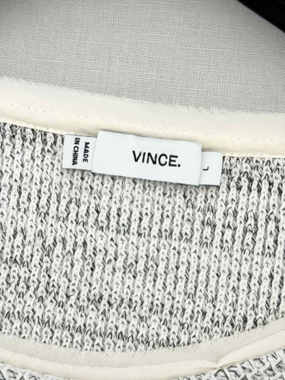 VINCE Black & White Size Large Sweatshirt