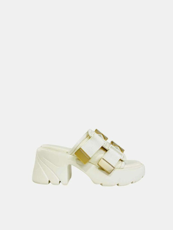 BOTTEGA VENETA Flash Buckle Off-white Size EU 39 Mules