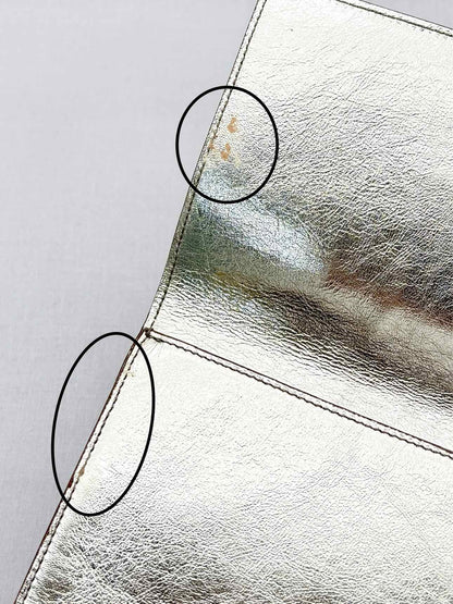 YVES SAINT LAURENT Belle De Jour Metallic Gold Clutch
