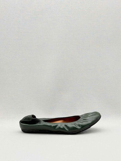 LANVIN Scrunch Green Size EU 38 Ballet Flats