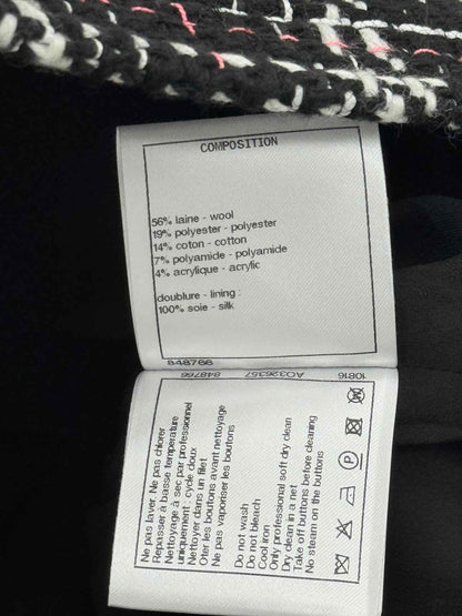 CHANEL Black Multicolor Tweed Size US 4 Jacket