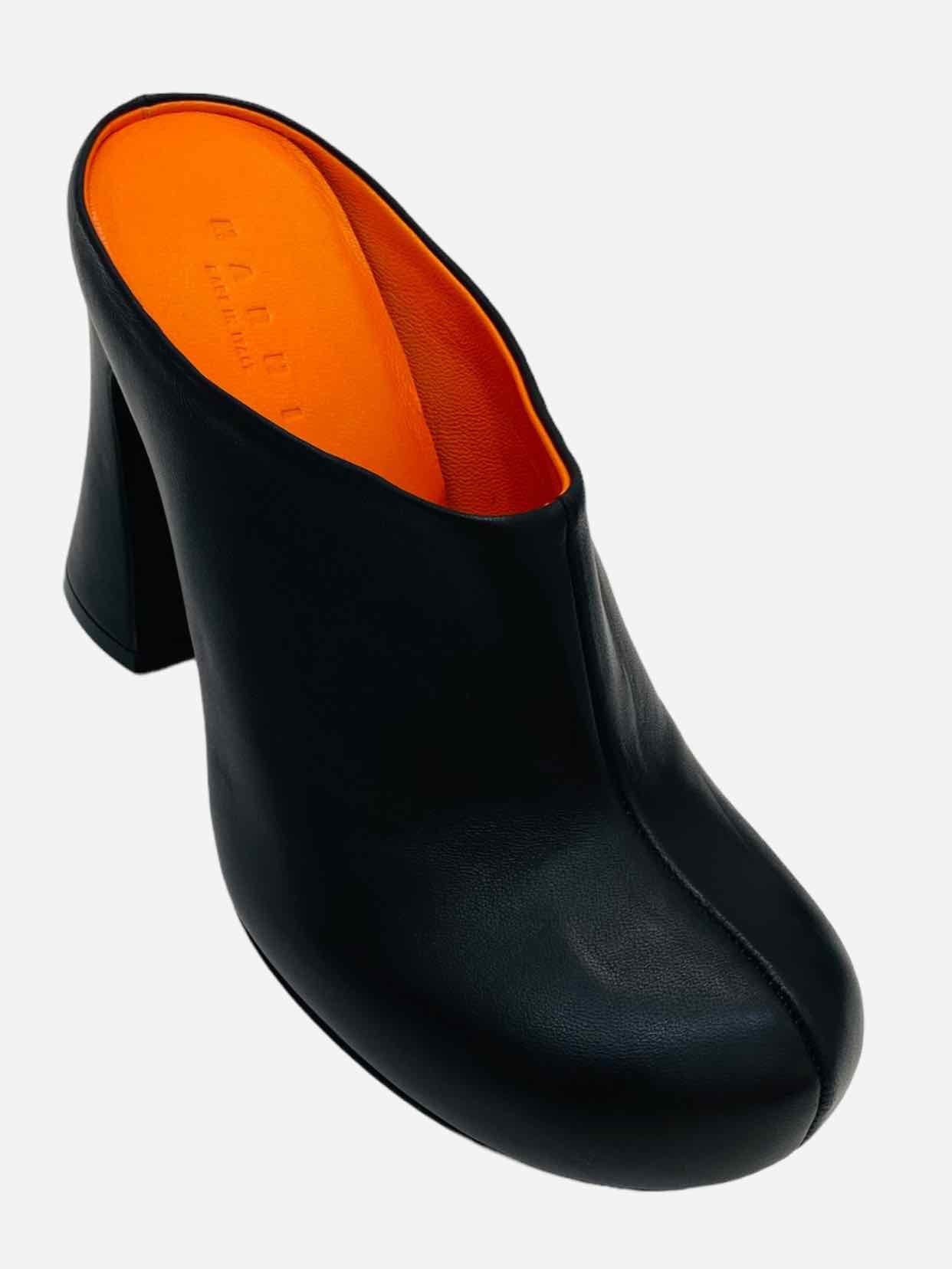 MARNI Block Heel Black Mules 40