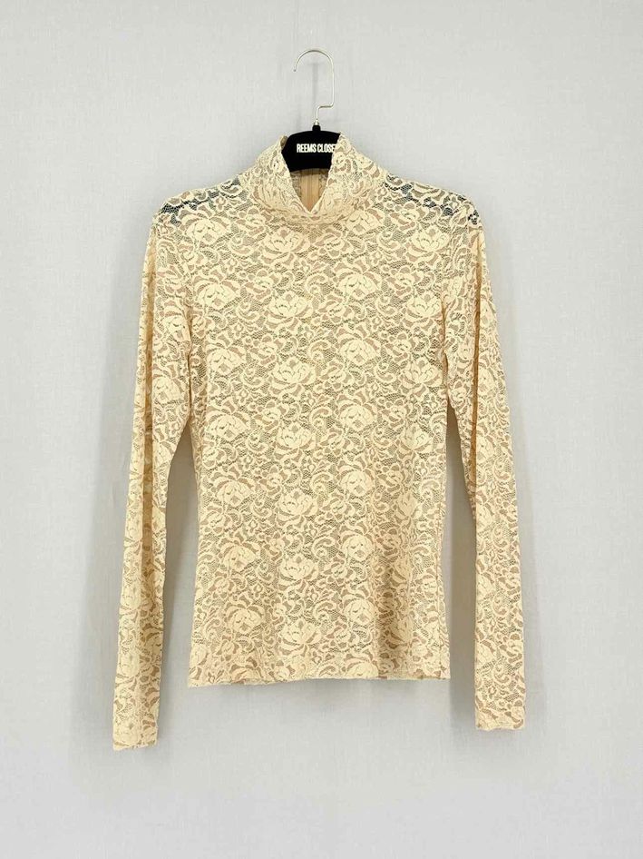 CELINE Cream Floral Size US 4 Top