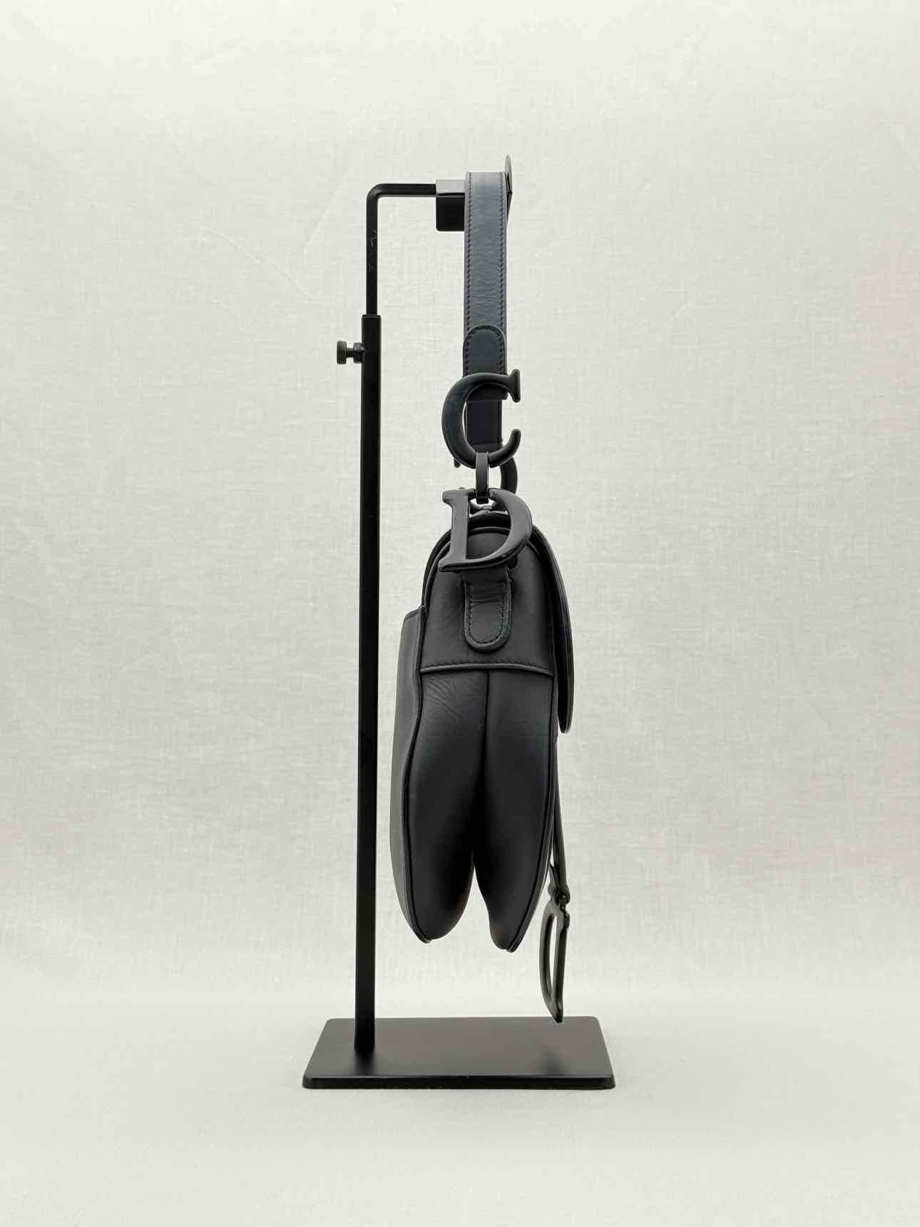 CHRISTIAN DIOR Ultra Matte Black Saddle Bag