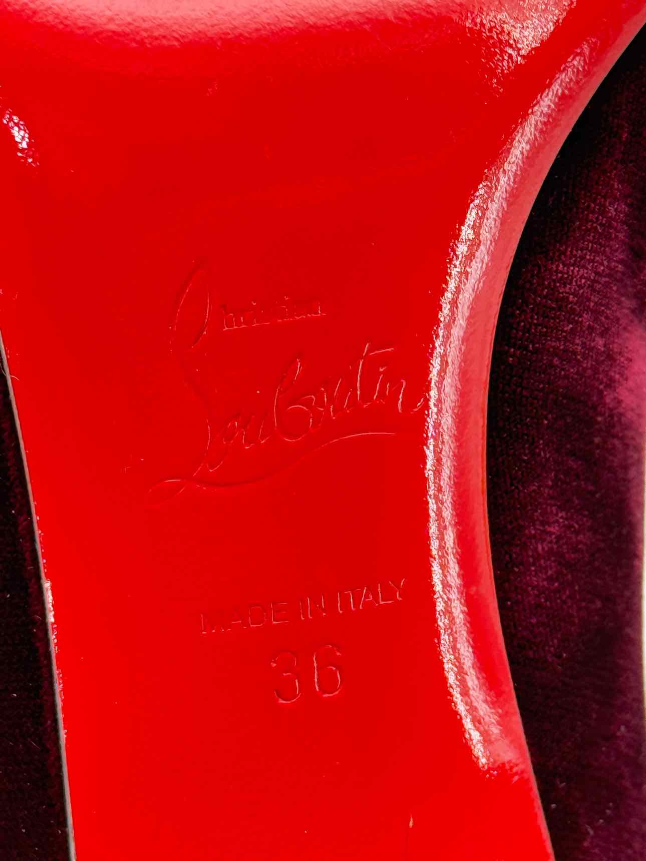 CHRISTIAN LOUBOUTIN Burgundy Size EU 36 Pumps