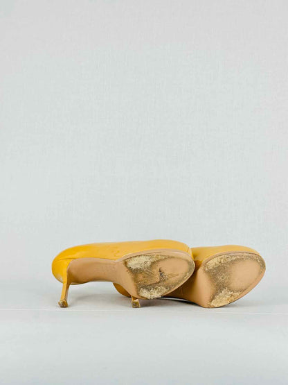YSL Yellow Size EU 38 Heeled Sandals