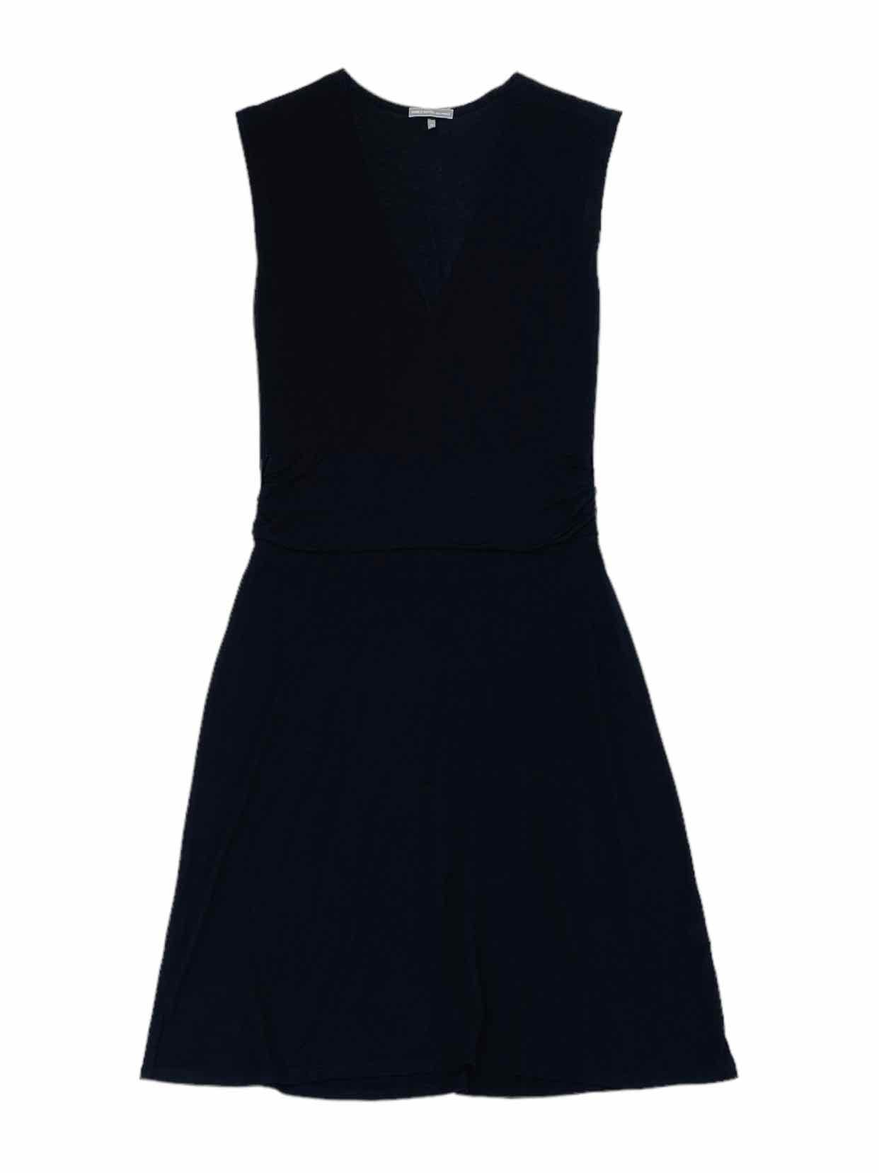 JAMES PERSE Ruched Waist Black Knee Length Dress