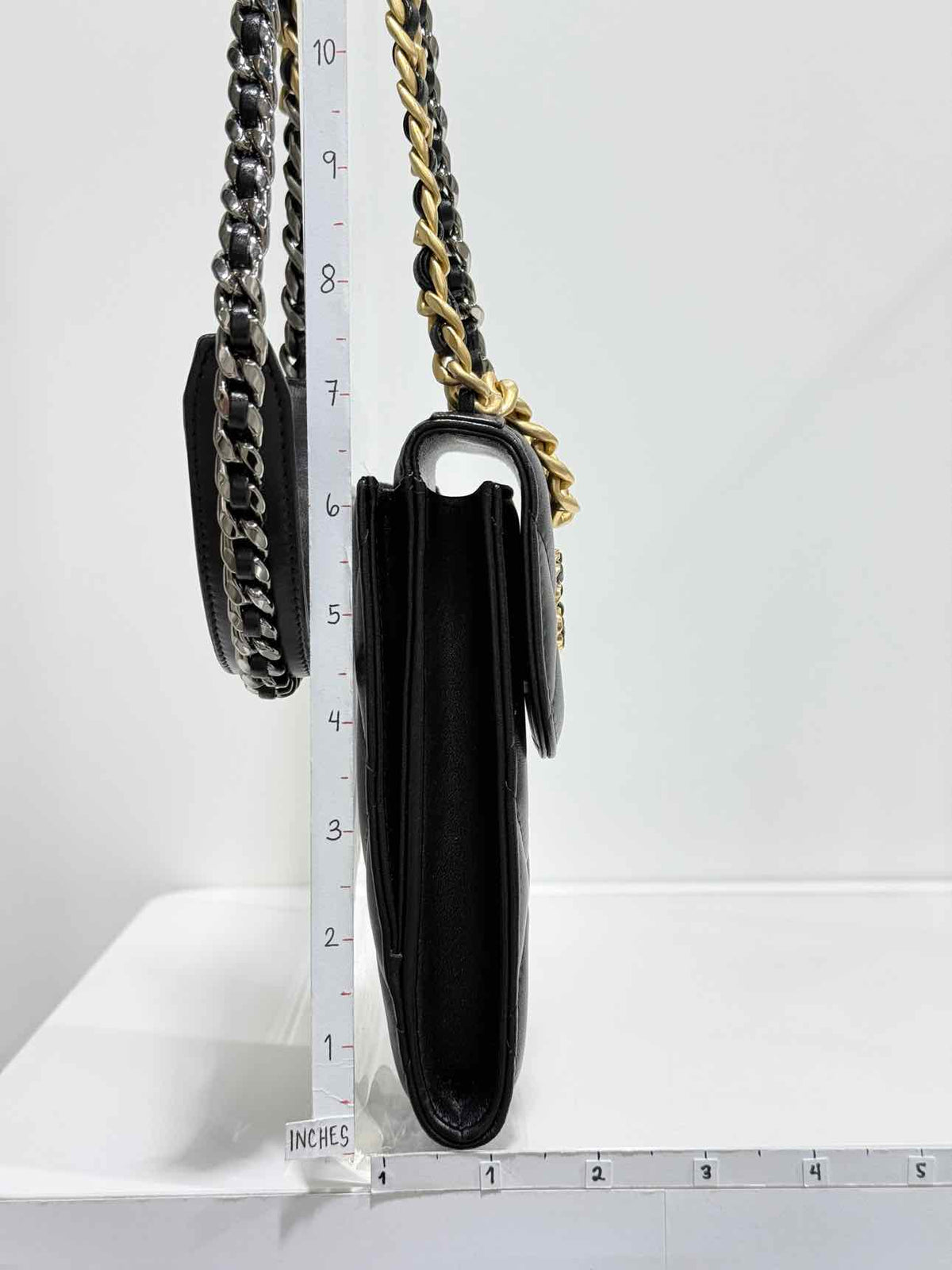 CHANEL Black Quilted Phone case