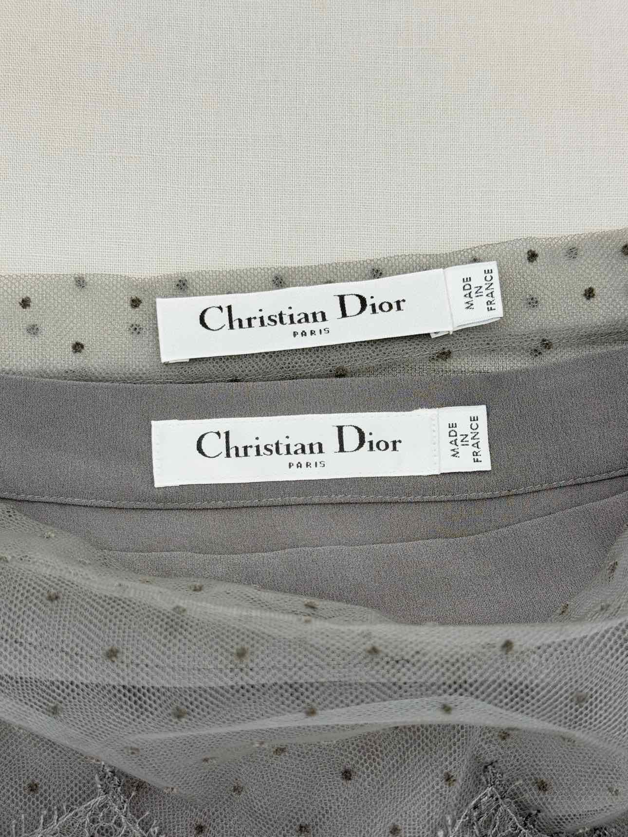 CHRISTIAN DIOR Grey Size US 6 Midi Skirt