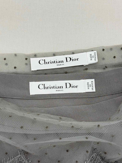 CHRISTIAN DIOR Grey Size US 6 Midi Skirt