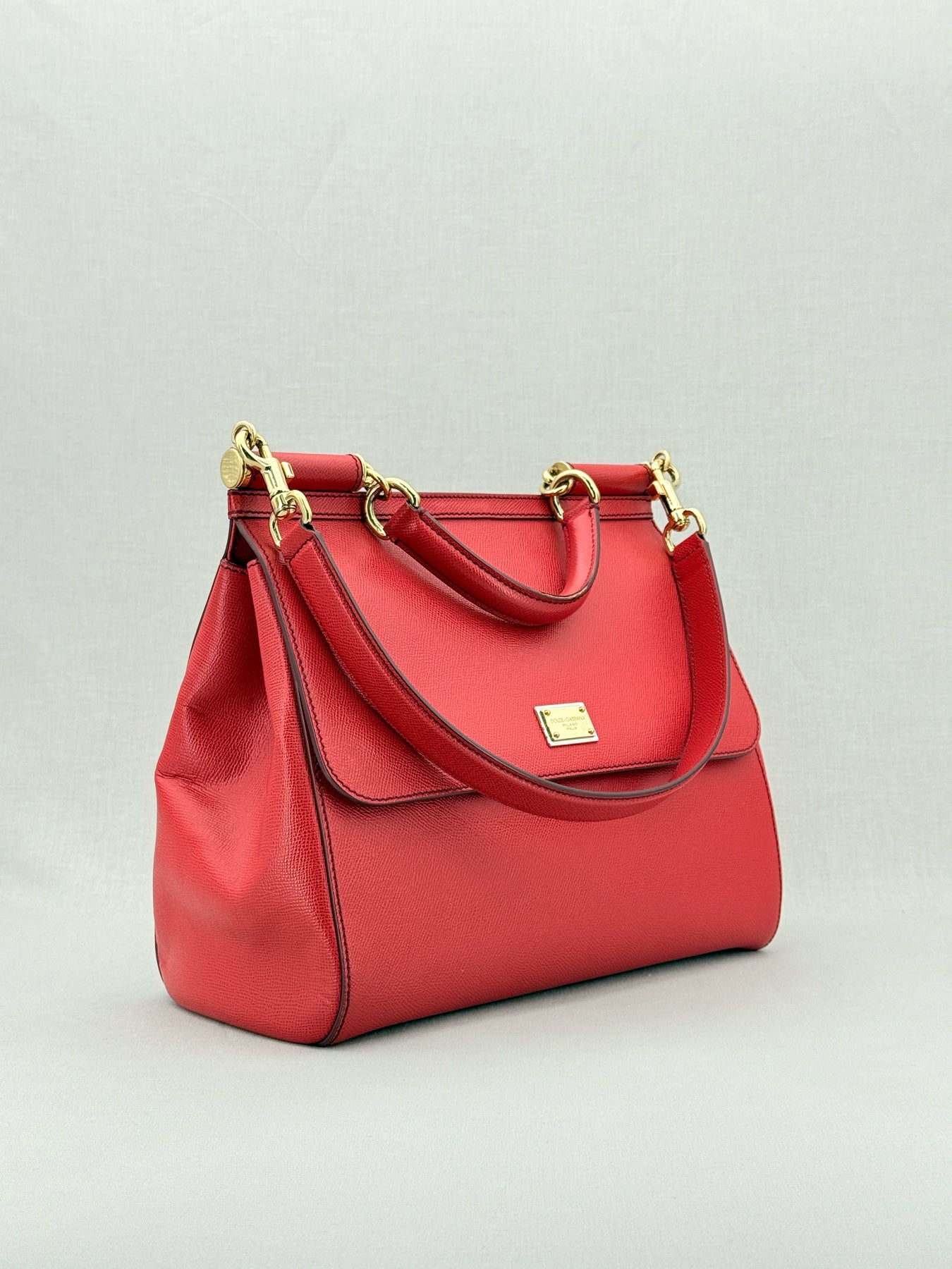 DOLCE & GABBANA Miss Sicily Red Top Handle