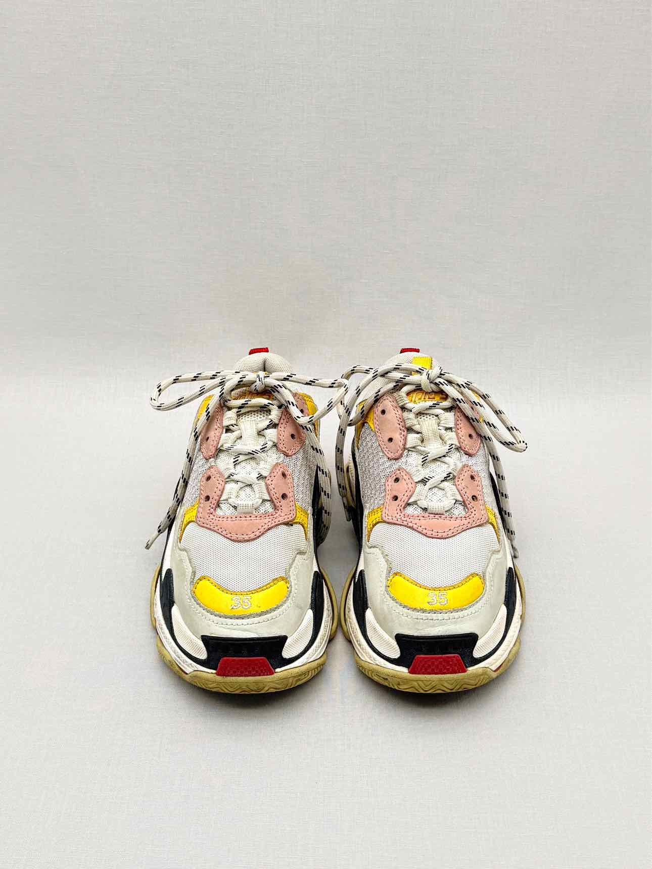 BALENCIAGA Cream Multicolor Size EU 35 Sneakers