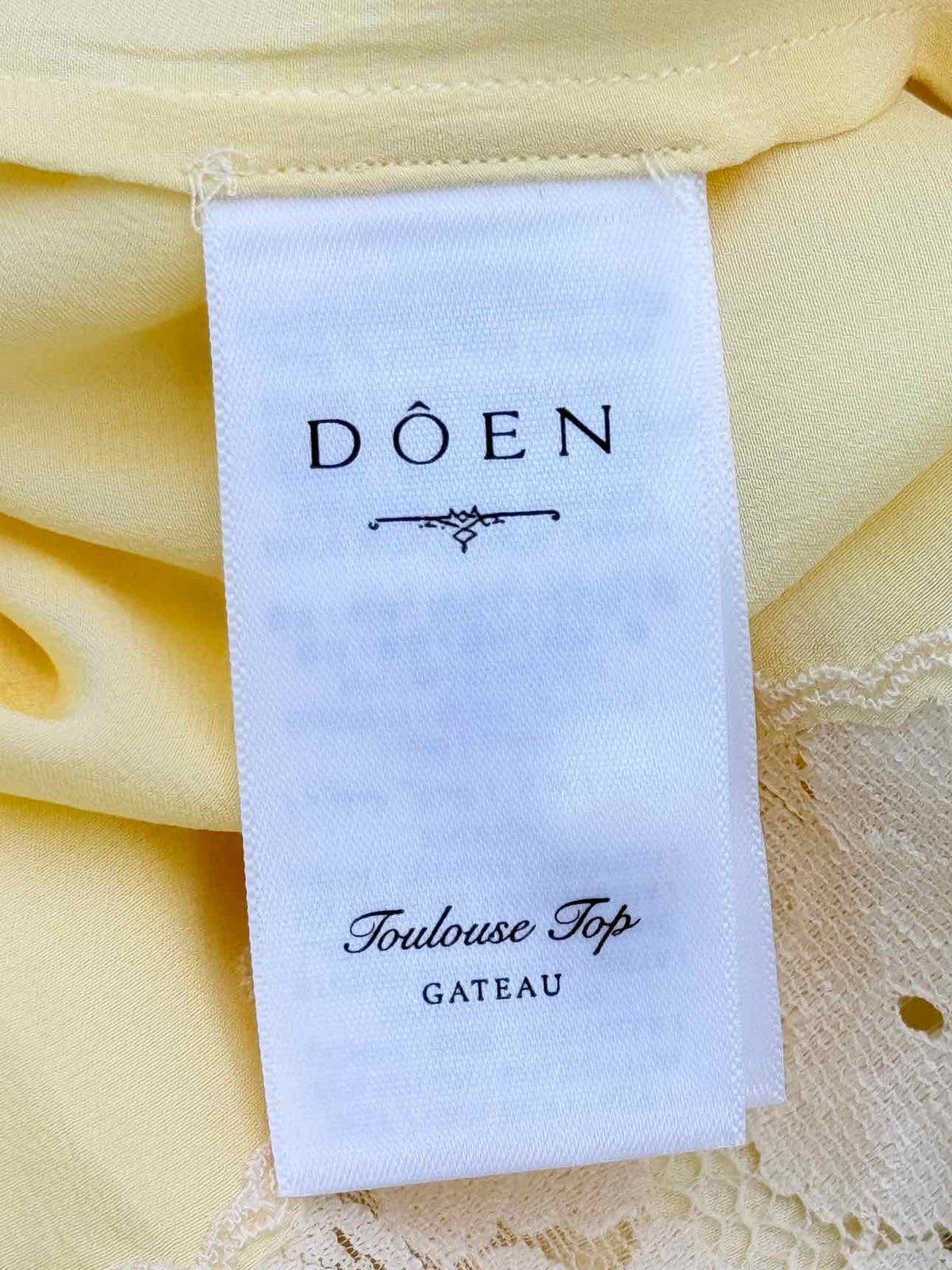 DOEN Toulouse Yellow Size Medium Top