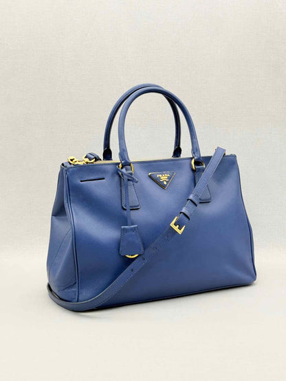 PRADA Lux Galleria Blue Tote Bag