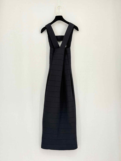 STELLA MCCARTNEY Bandage Black Size US 6 Midi Dress
