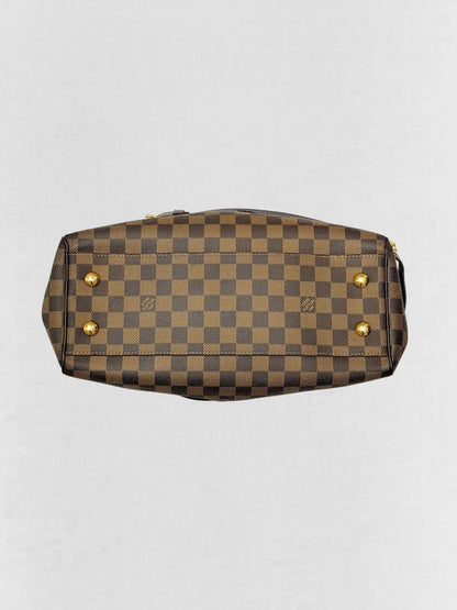 LOUIS VUITTON Trevi Brown Damier Ebene Top Handle
