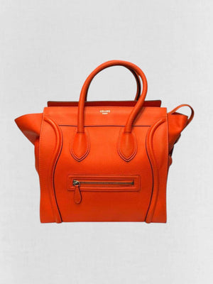 CELINE Mini Luggage Red Top Handle