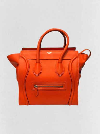 CELINE Mini Luggage Red Top Handle