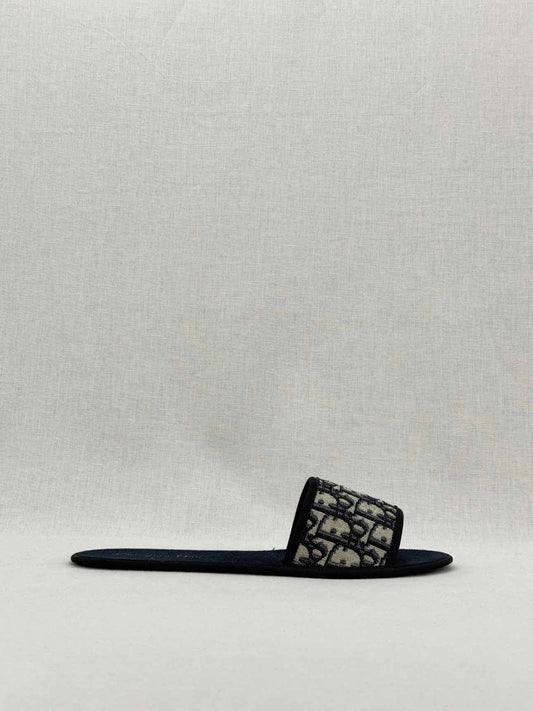 CHRISTIAN DIOR Chez Moi Navy Blue Size EU 38.5 Slides