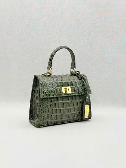 SANDRA J Khaki Top Handle