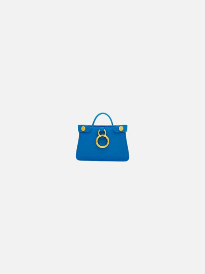 FENDI Nano Peekaboo Charm Blue Shoulder Bag