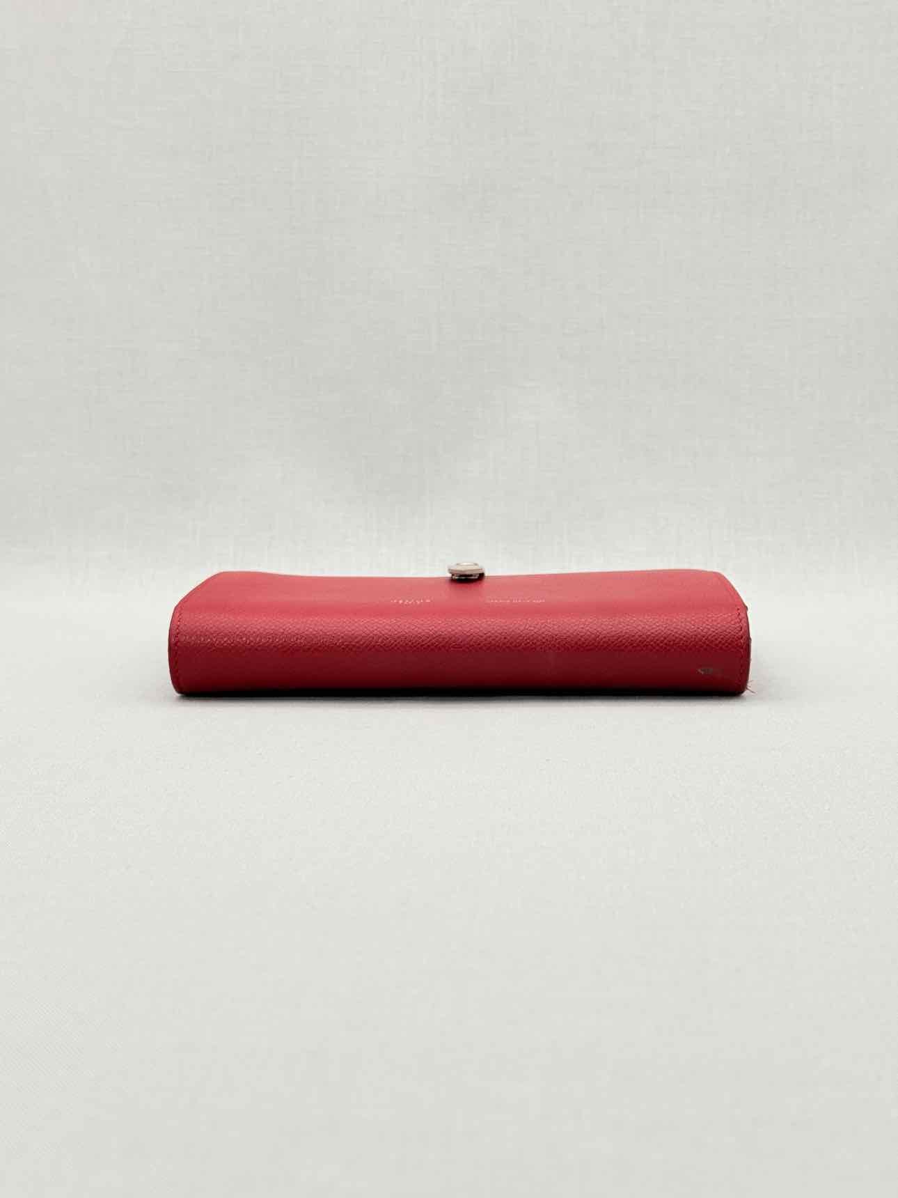 CELINE Red & Beige Continental Wallet