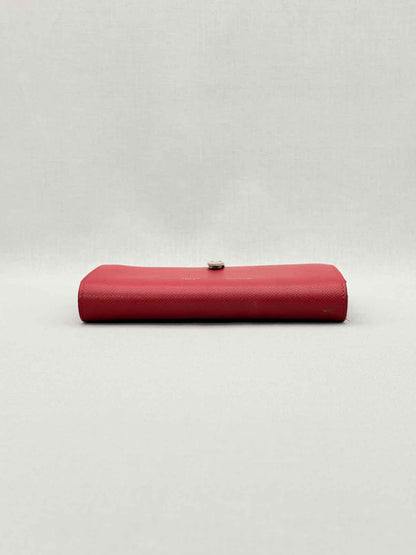 CELINE Red & Beige Continental Wallet