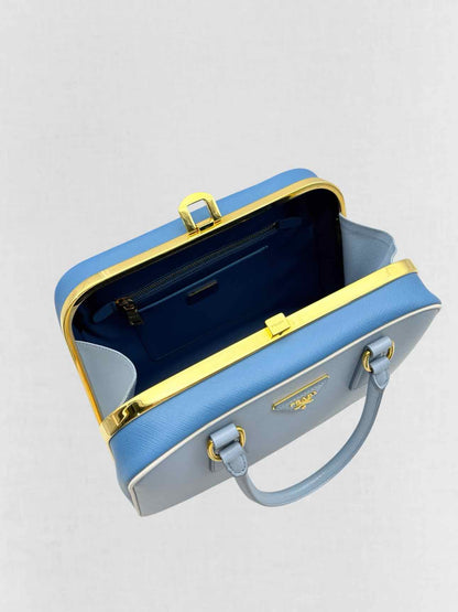 PRADA Pyramid Light Blue Top Handle