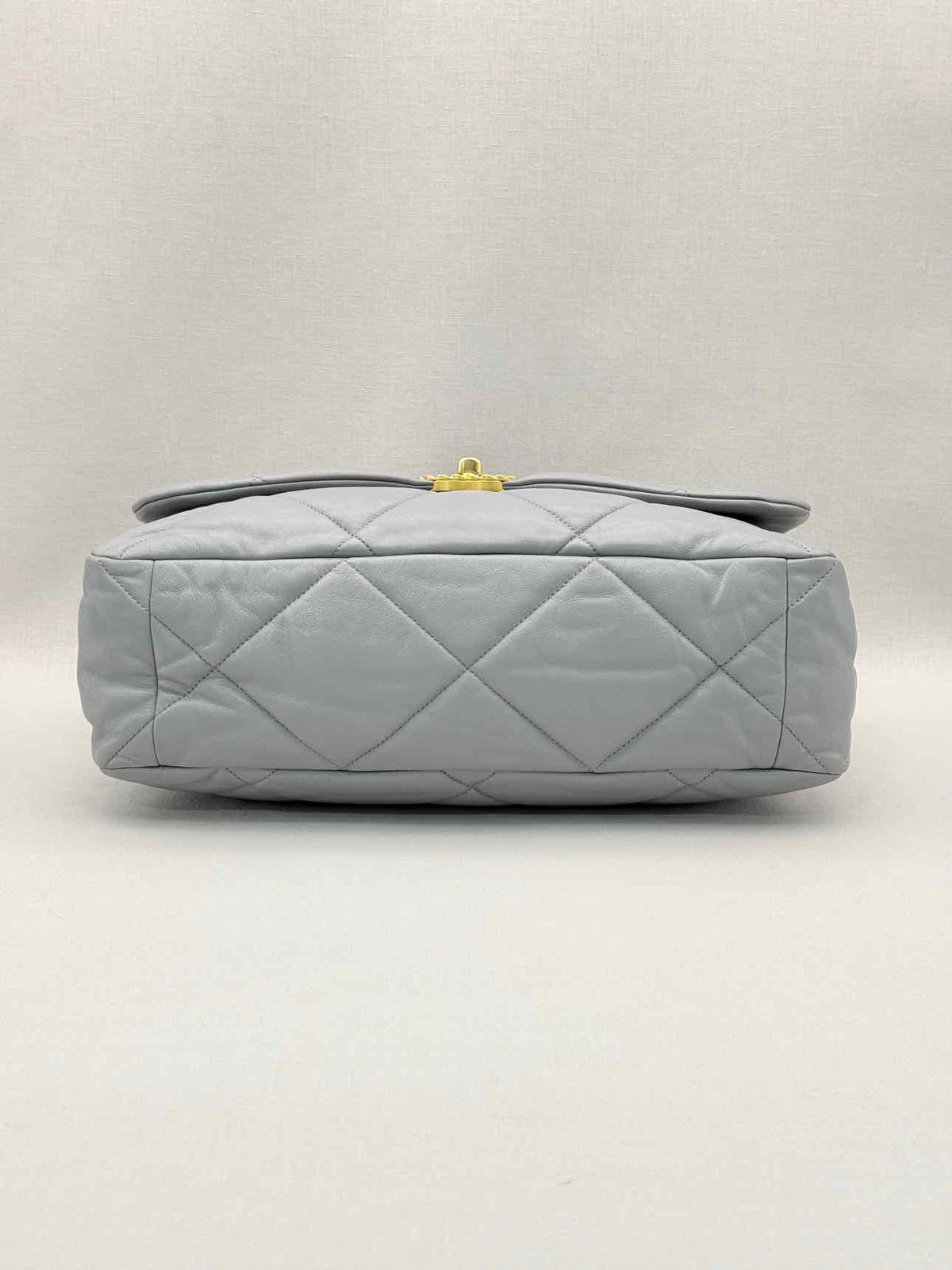 CHANEL 19 Flap Grey Quilted Shoulder Bag