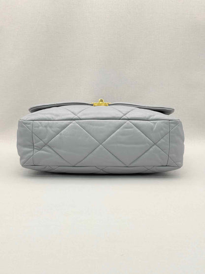CHANEL 19 Flap Grey Quilted Shoulder Bag