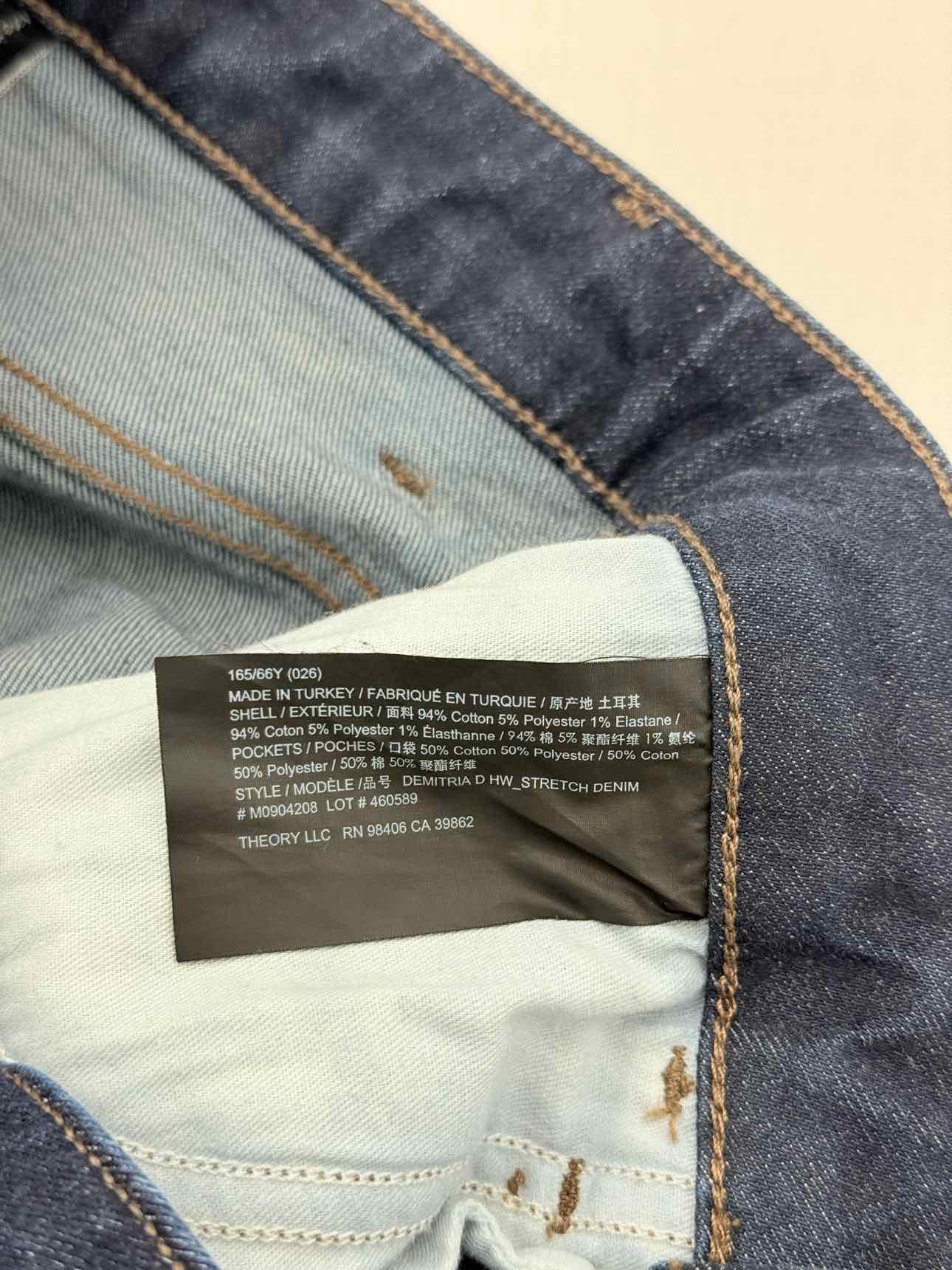 THEORY Demitria Blue Size 26 Jeans