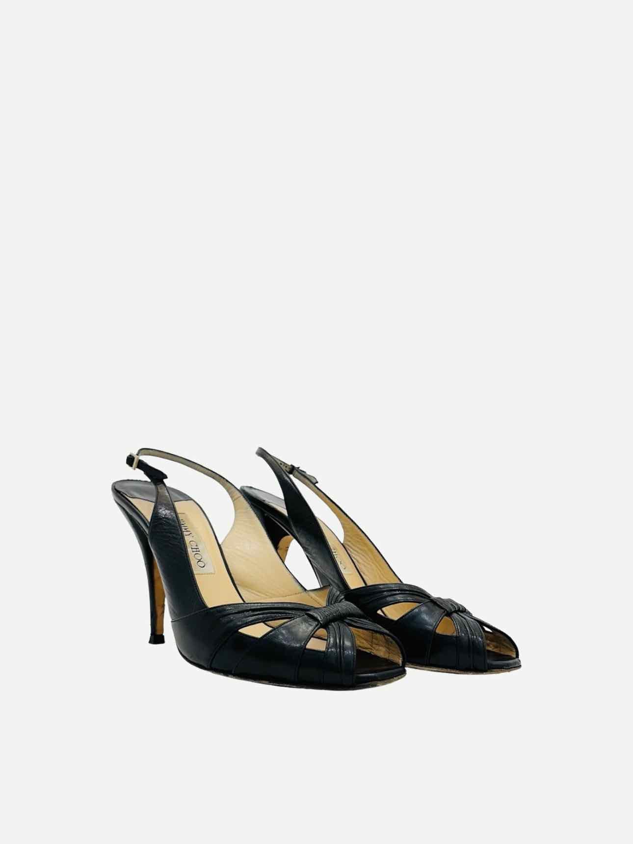 JIMMY CHOO Black Slingbacks 40