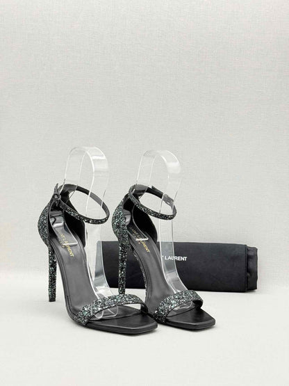 SAINT LAURENT Ambar Glitter Size EU 40 Heeled Sandals
